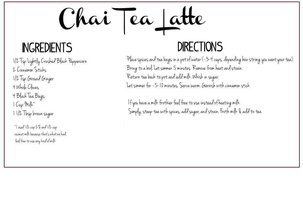 Chai Tea Latte