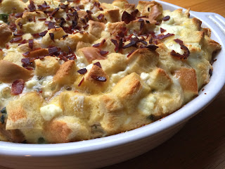 Sausage and Goat Cheese Strata 
