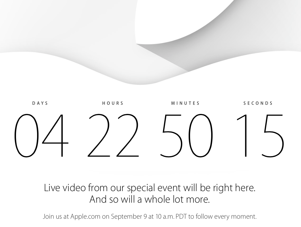 Apple Will Live Stream September 9 iPhone Event