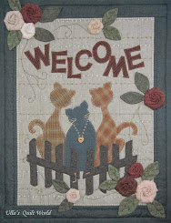 Cats wall hanging quilt. TUTORIAL for roses