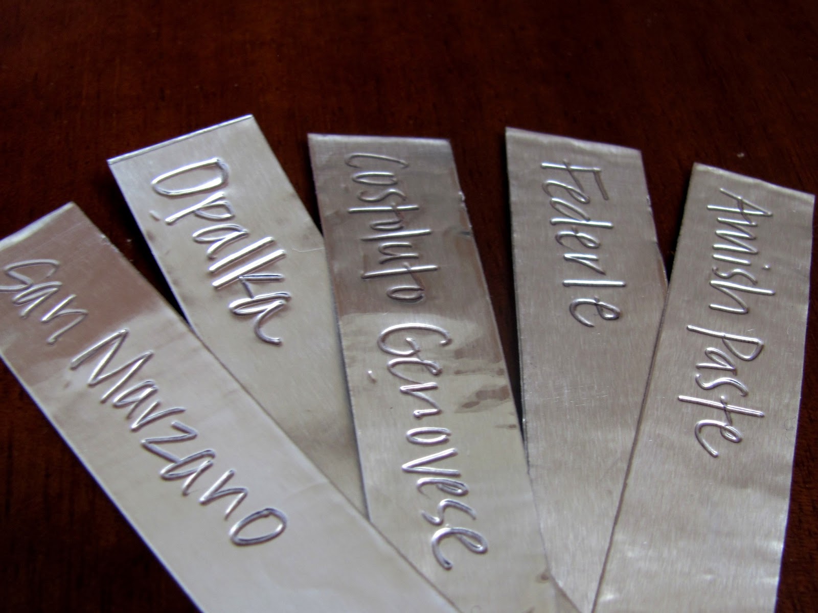 Sweet Domesticity Aluminum Plant Markers