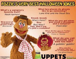 Muppet Pumpkin Stencil & Jokes for Halloween