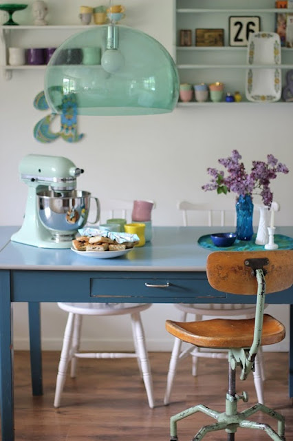 WindMill deco: Cocina retro turquesa!