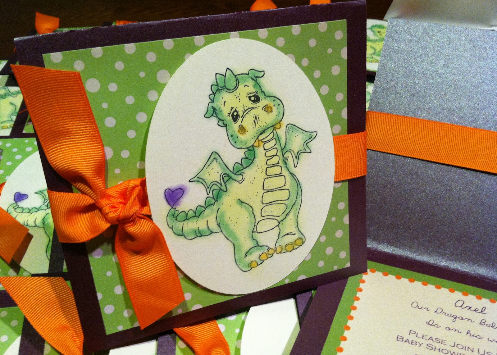MKR Creations Lil Dragon Baby Shower Invitations