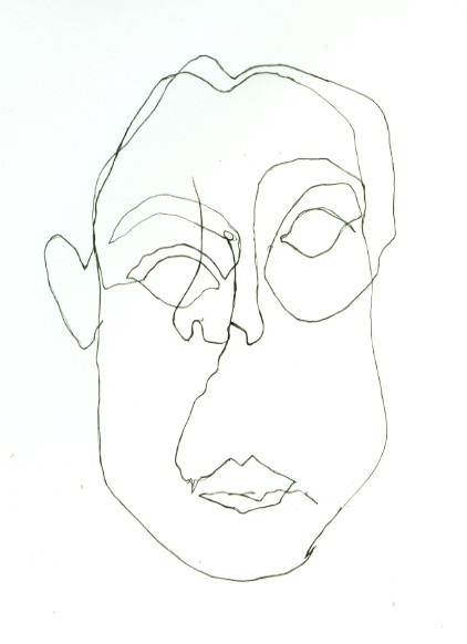 Drawing Lines Without Lifting Pen : Collage journeys one liner blind self portraits