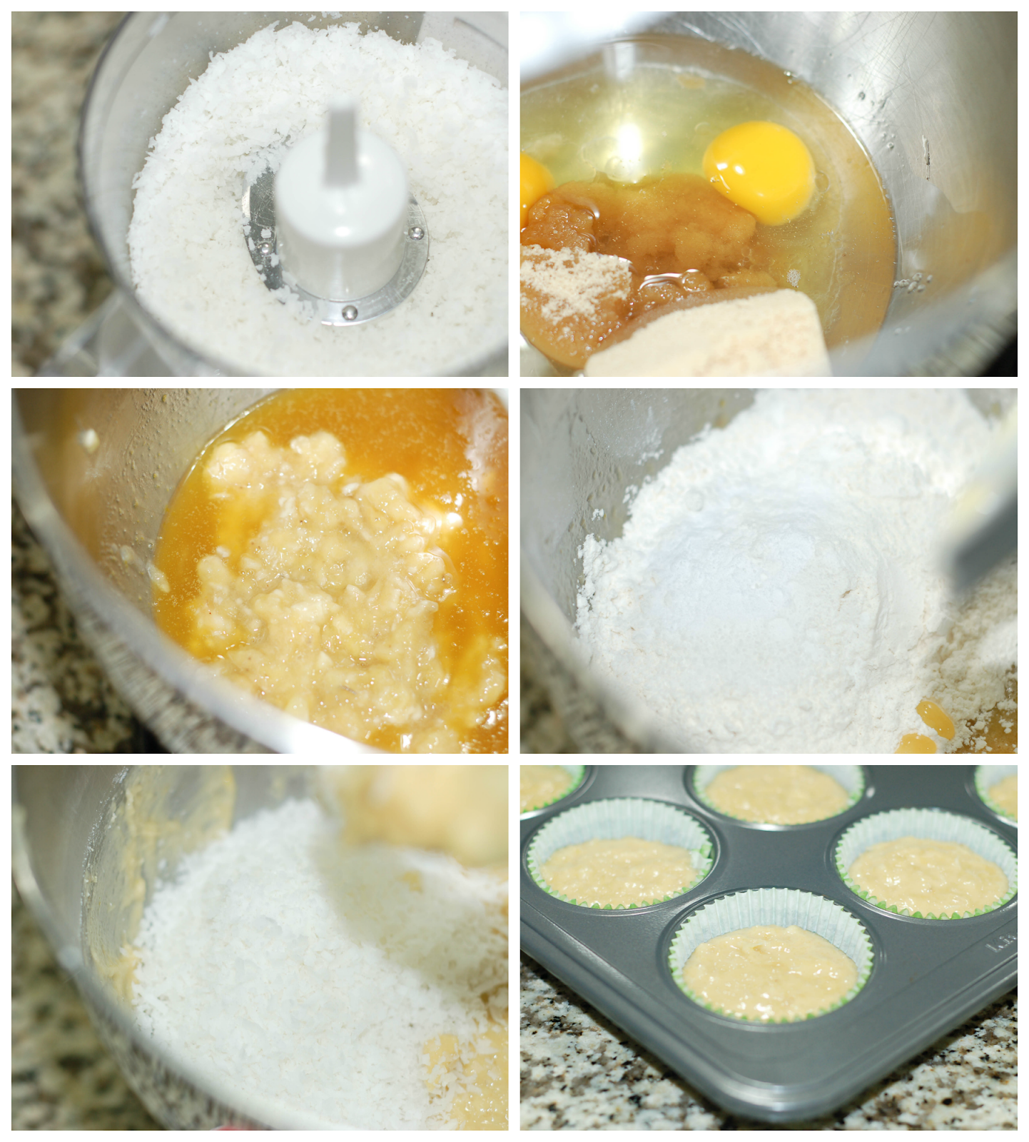 Making Coconut Banana Muffins by The Sweet Chick