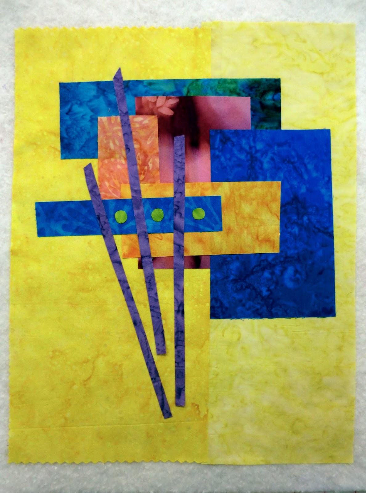 Quilt Whimsy New Abstract Art Quilt technique to try.