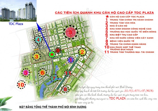 Vị trí căn hộ TDC Plaza, vi tri can ho tdc plaza