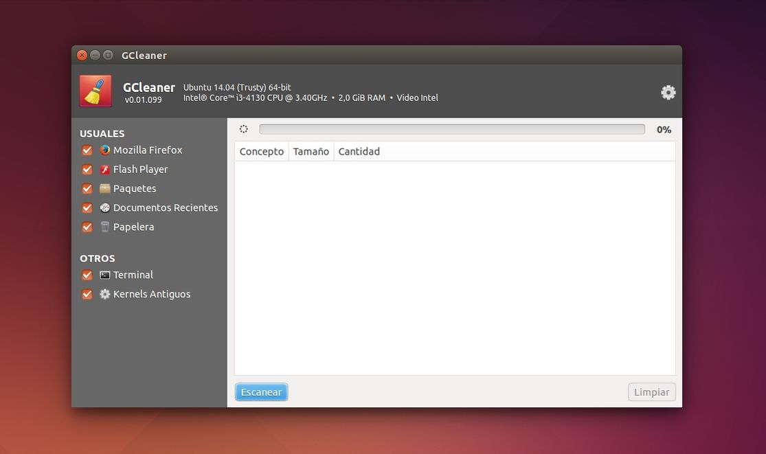 GCleaner in Ubuntu