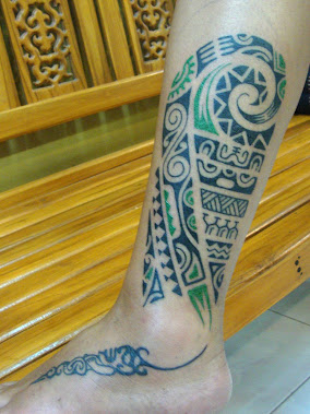 polynesian with color tattoo thailand