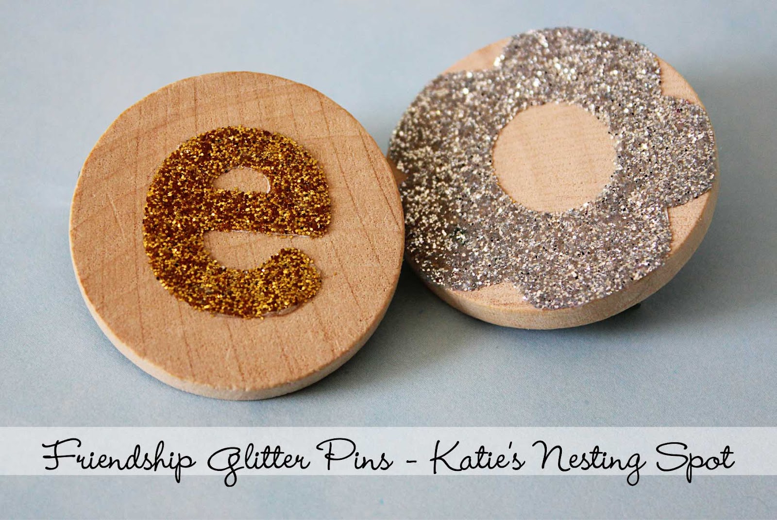 Katie's Nesting Spot Daisy Girl Scout Activity Friendship Glitter Pins