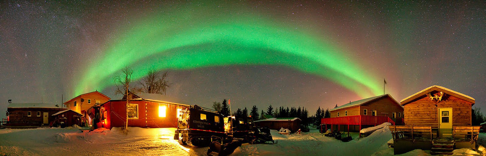 Aurora boreal en Alaska Green Belt Northern Lights