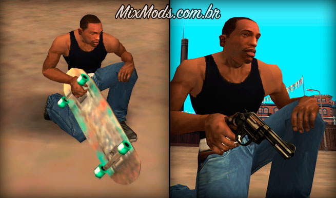 GTA SAN ANDREAS - Coletando as armas brancas e armas de fogo no