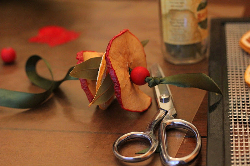 More Fun With An Apron Dried Orange and Apple Ornaments