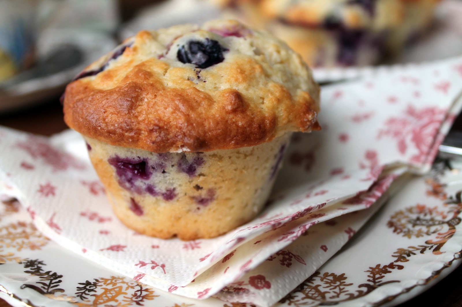 Serena's Medium Rare New York Style Blueberry Muffins