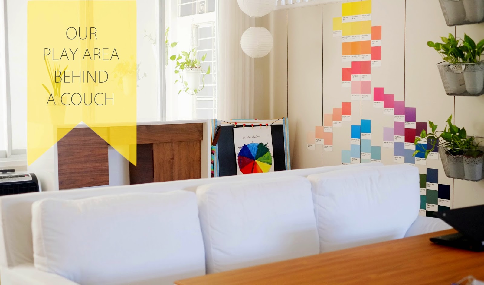 Diy Corporate Mom Squeezing A Play Area Behind The Couch