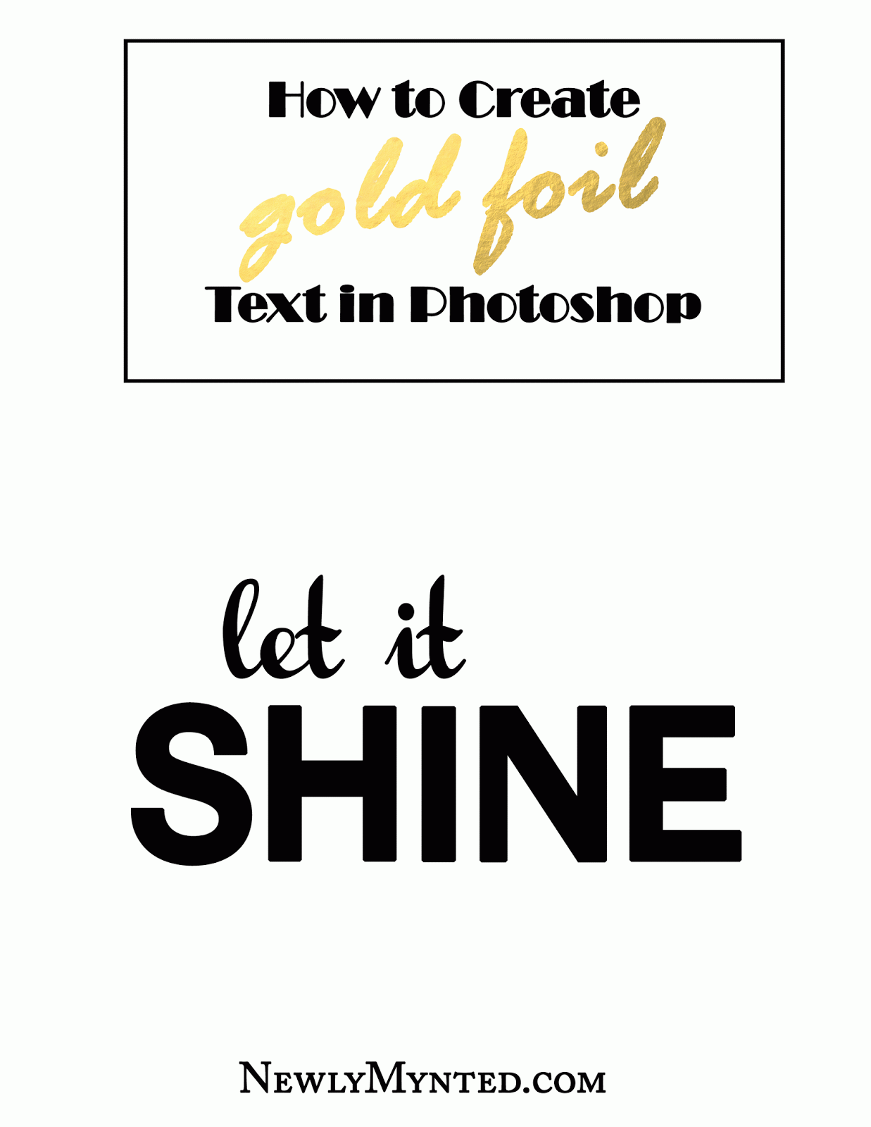 SM Editorial Create Gold Foil Text in
