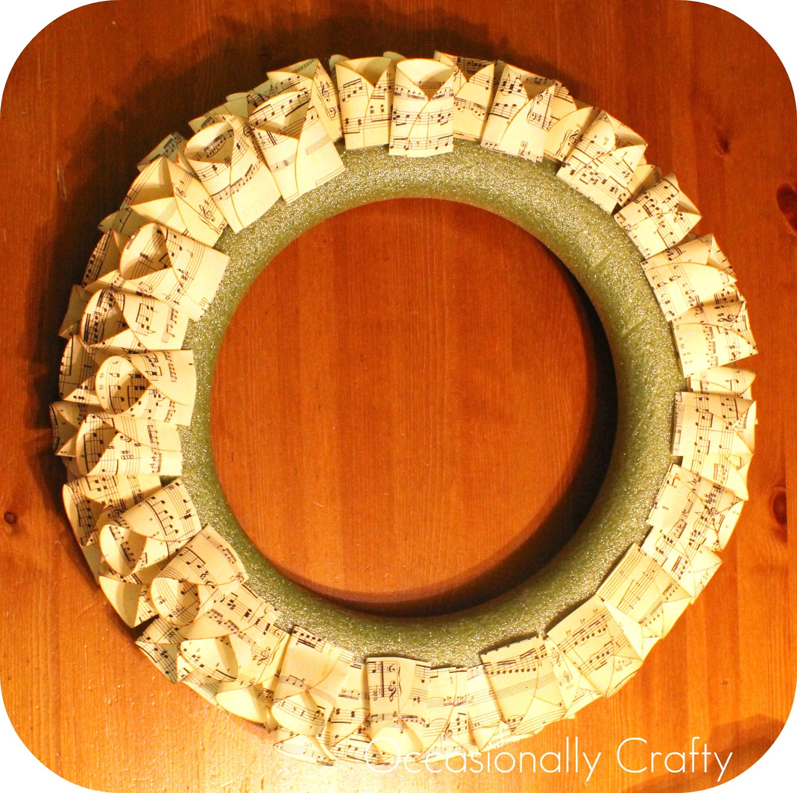 Sheet Music Wreath A Tutorial Occasionally Crafty Sheet Music