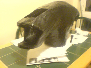 Alien Head Papier Mache