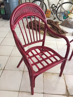 Rattan Patio set makeover