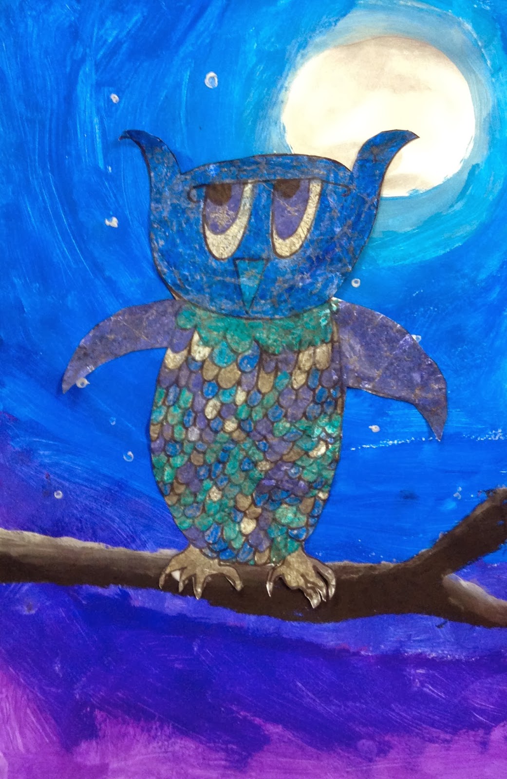 Art. Eat. Tie Dye. Repeat. 3rd Grade Owl Batik
