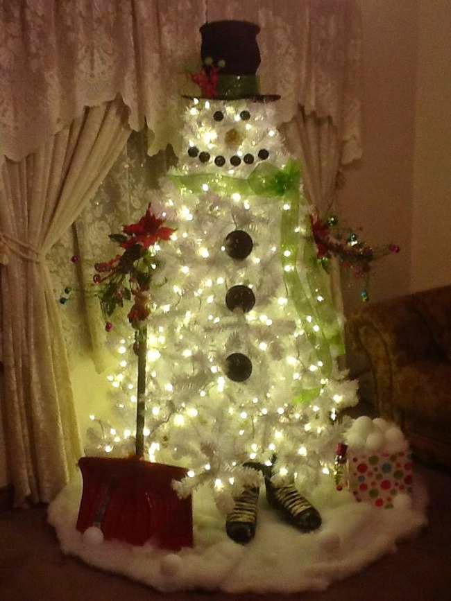 diy white christmas tree snowman diy craft projects diy white christmas tree snowman diy craft projects