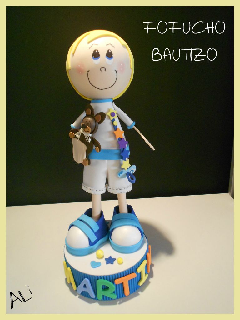 fofuchas de bautizo para niño