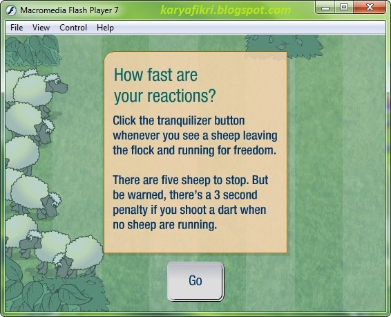 Game Flash "Tes kecepatan reaksi"