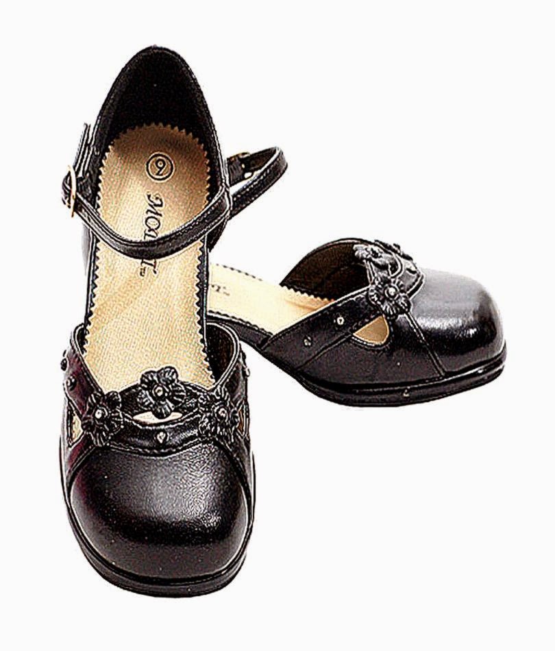 Girls Black Flower Heel Dress Shoe Toddler 5 Girls Black Flower Heel Dress Shoe Toddler 5