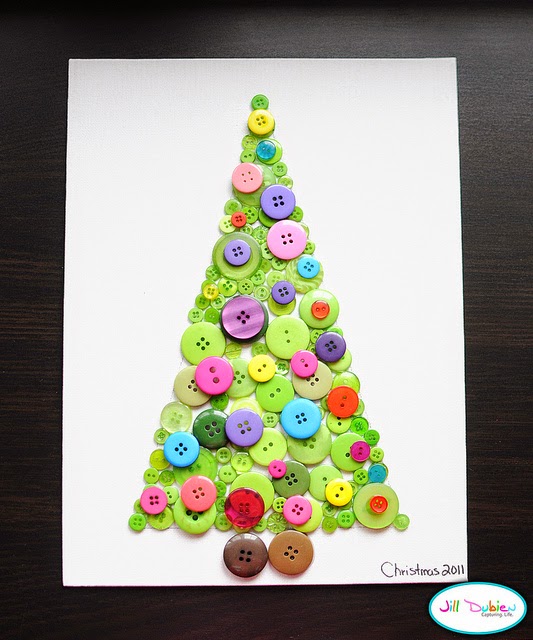 Button Xmas Trees Munchkins and Mayhem