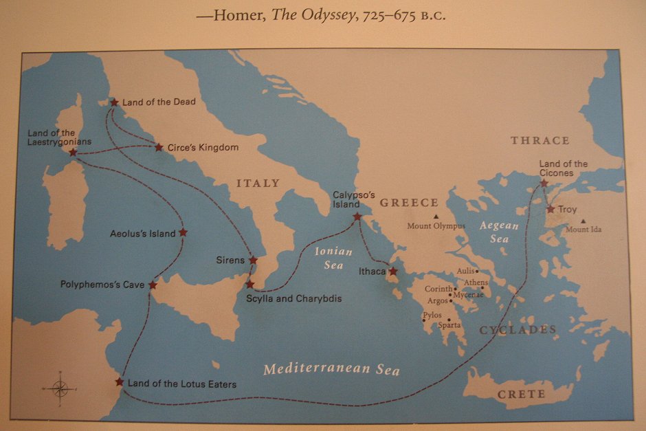 odysseus  map