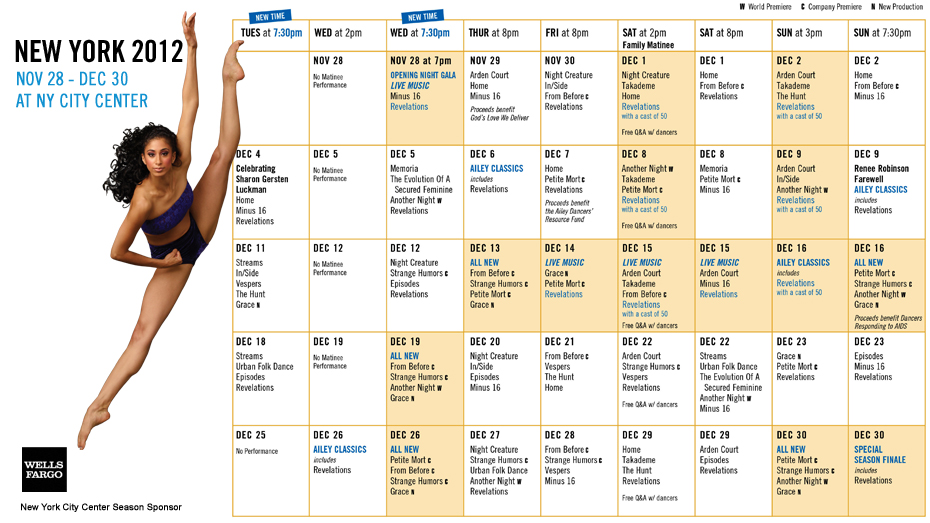 Dança em New York ALVIN AILEY 2012 CliQue Nova York