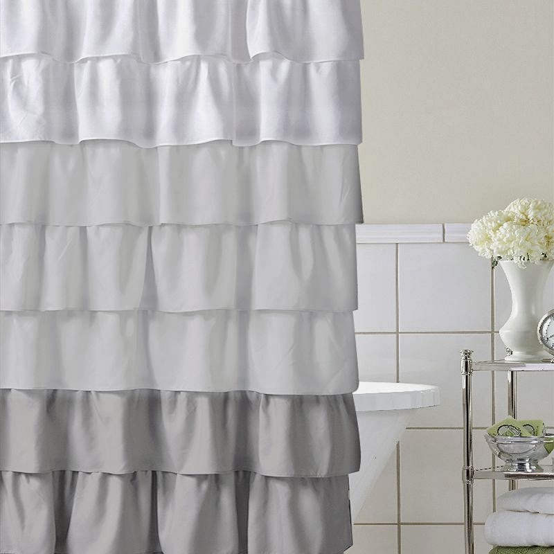 Spring Loaded Shower Curtain Rod Anthropologie Ruffle Shower