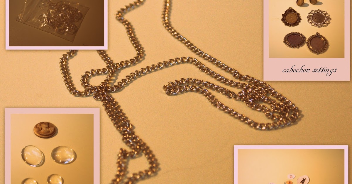 lot's collection DIY making a cabochon necklace with picture