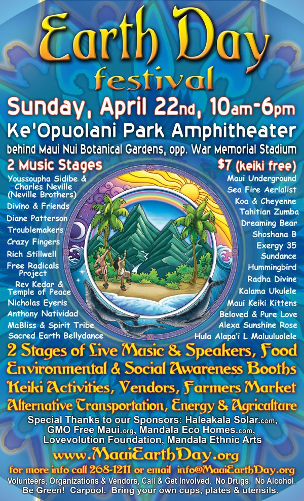 Earth Day Festival Schedule Maui Jungalow