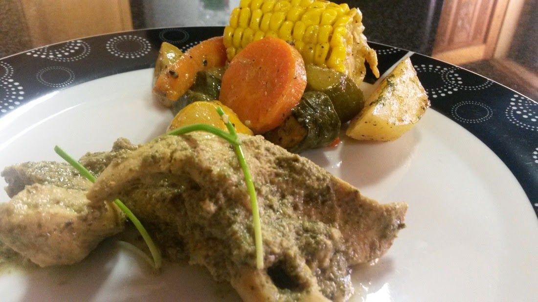 Coriander & Mint Chicken Strips [served with baby veg side dish