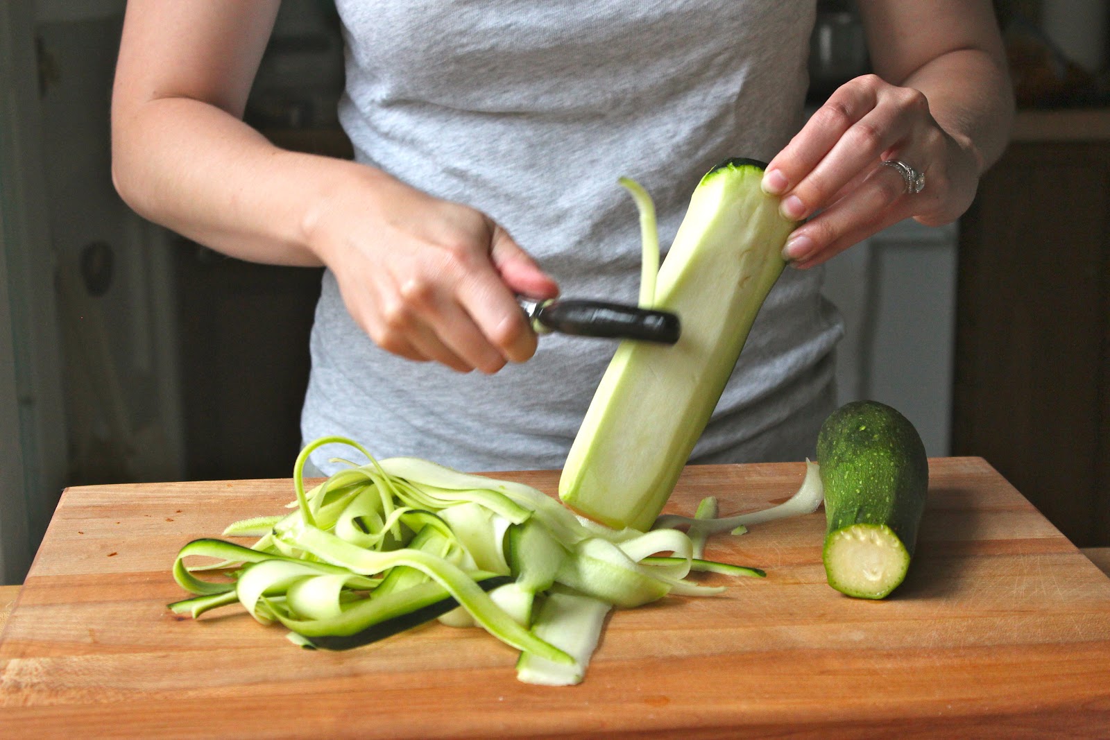 Carey On Lovely Pickled Zucchini Ribbon Salad