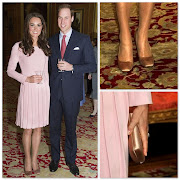 Catherine opted for a pretty pink Emilia Wickstead coat dress with a pleated . (aa )