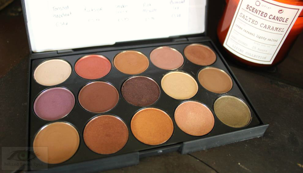 Behind Green Eyes Order with Morphe Brushes Swatches of 15 Eyeshadows