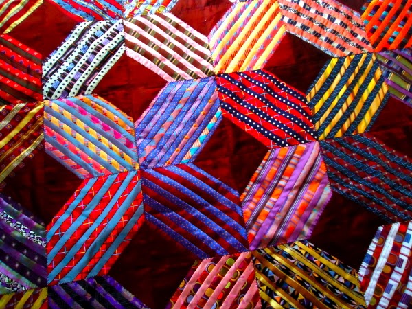Silk Tie Patchwork Quilt