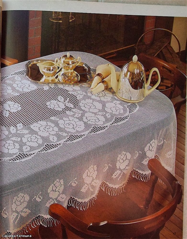 Crochet Knitting Handicraft tablecloth