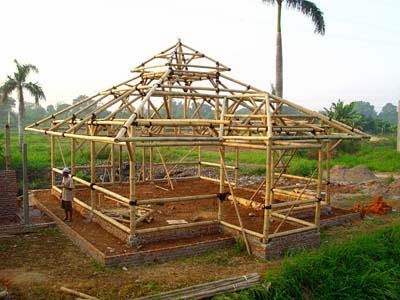 Saung gazebo bambu | jasa pembuatan saung bambu | saung bambu hitam | saung kayu kelapa