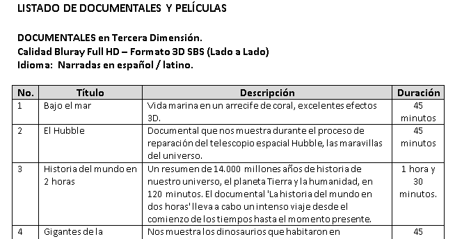 Proyecto 3d Catalogo De Peliculas Y Documentales