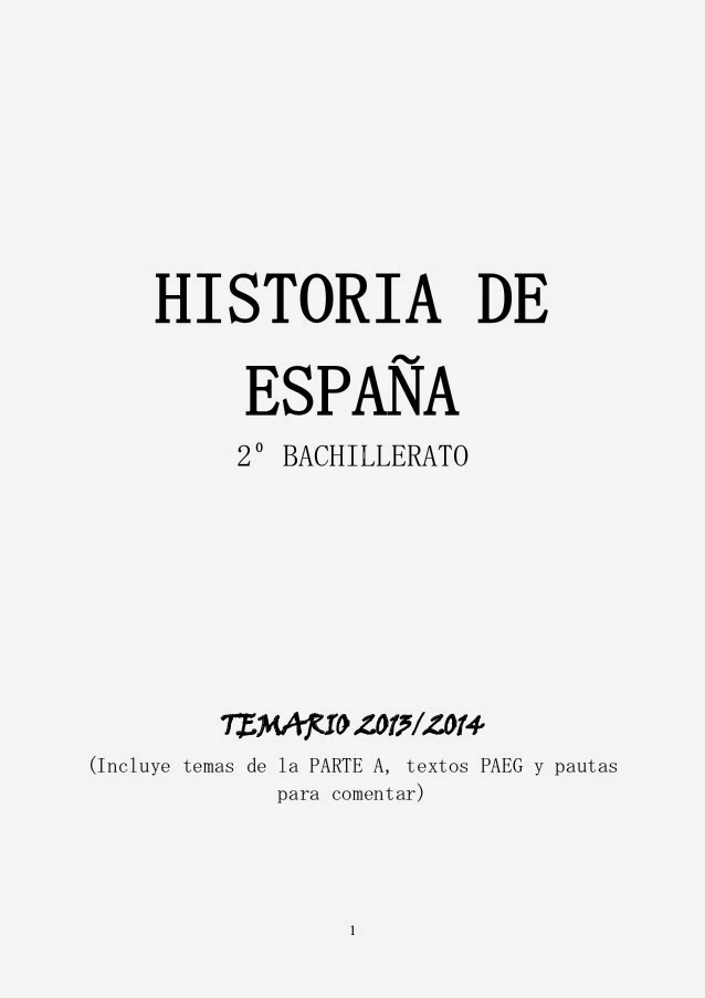 PAEG HISTORIA DE ESPAÑA