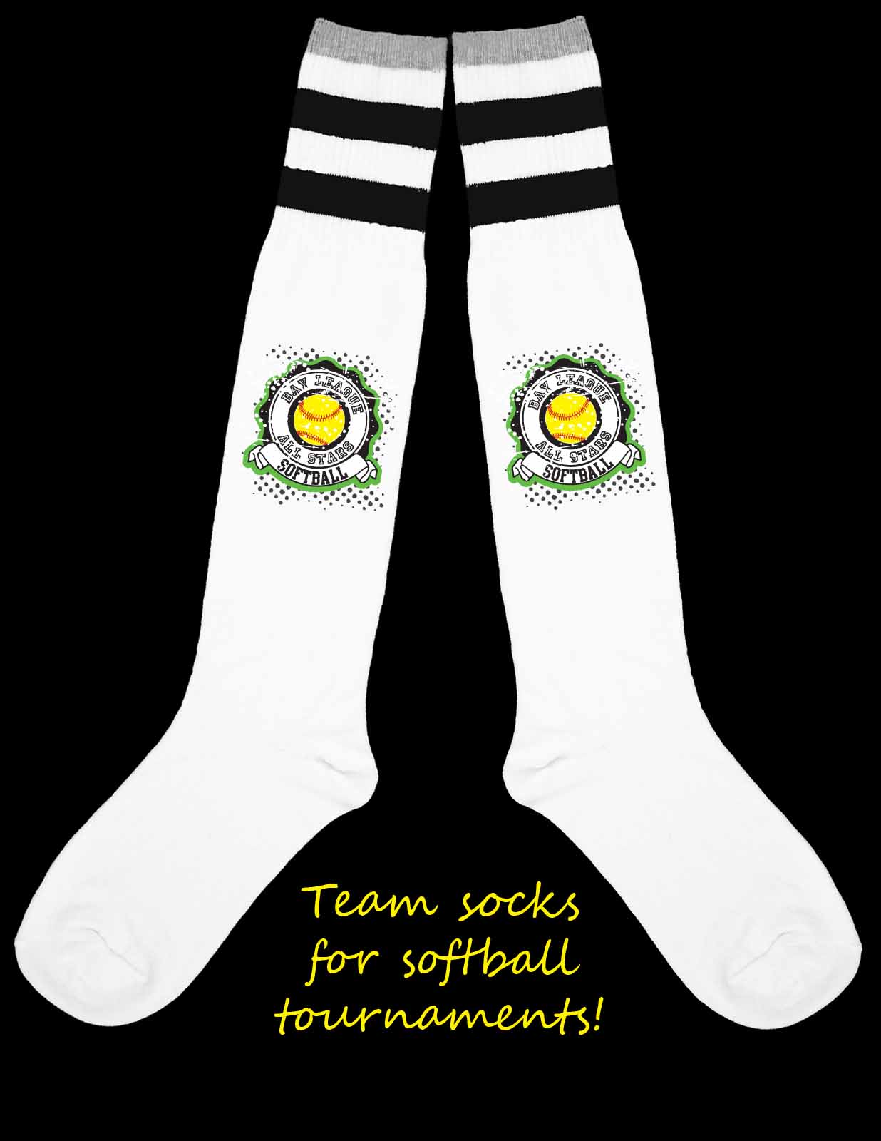 The Happy Sole Tball to College Softball Custom Socks for All!