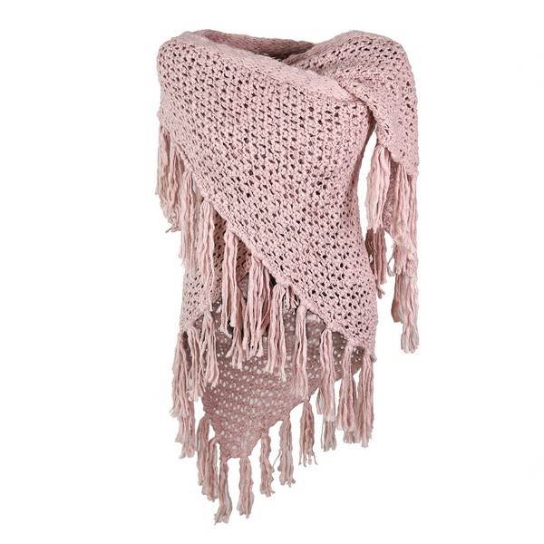 haken: roze omslagdoek - 101 creaties