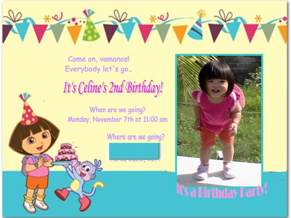 a story of a wife and mom celine s 2nd birthday simple dora themed