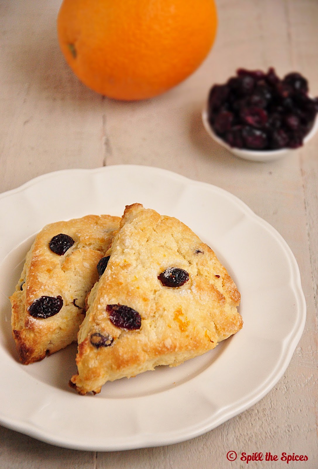 Eggless Cranberry Orange Scones Spill the Spices