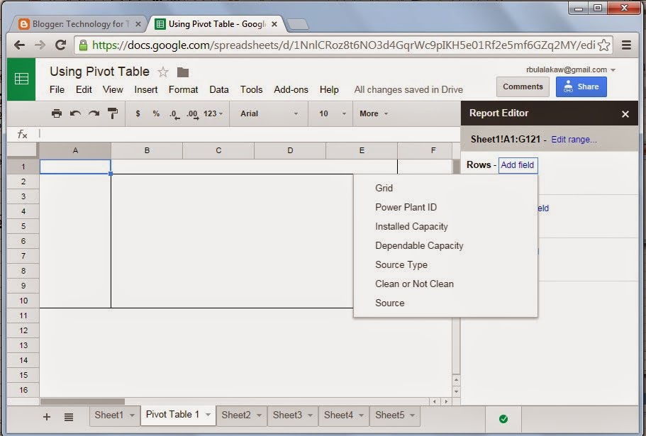 technology for teachers using pivot table in google sheets google sheets full screen