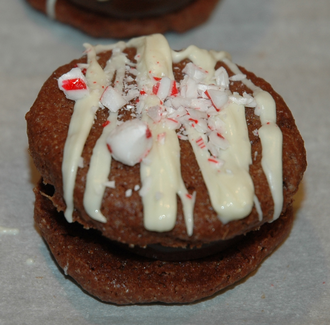 DeLish DeMaria Peppermint Fudge Cookie Sandwiches